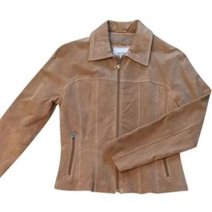 Suede leather jacket